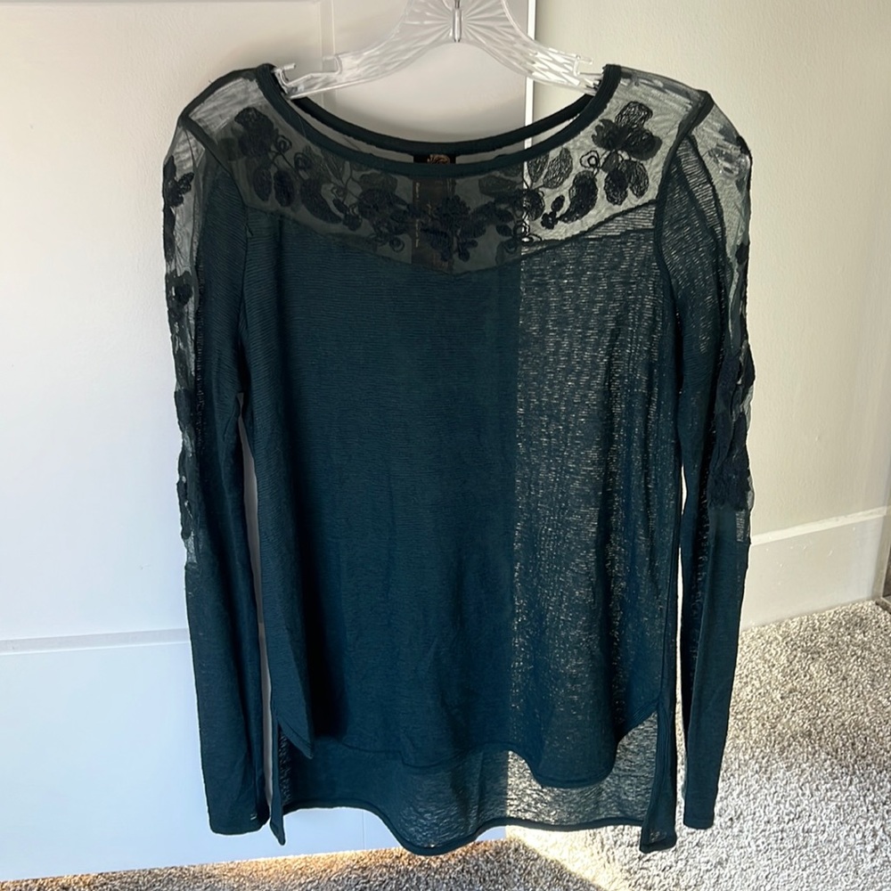 Long Sleeve Lace Tee from Free People